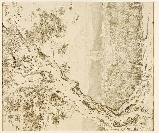 Untitled (transfer drawing for Florence from Monte Oliveto [No. 2])