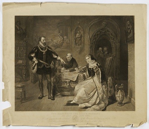 Signing of Death Warrant of Lady Jane Grey