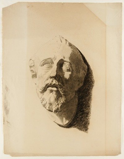 Drawing of Cast of Male Head