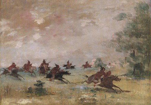 Comanche War Party, Mounted on Wild Horses