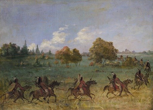Comanche War Party on the March, Fully Equipped