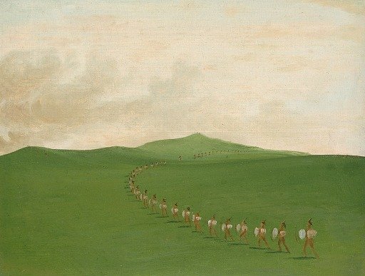 Foot War Party on the March, Upper Missouri