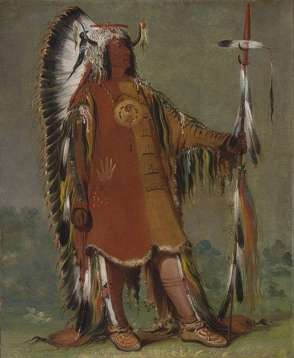 Máh-to-tóh-pa, Four Bears, Second Chief, in Full Dress