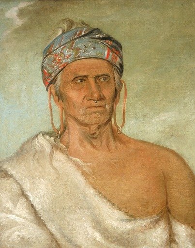 Lay-láw-she-kaw, Goes Up the River, an Aged Chief