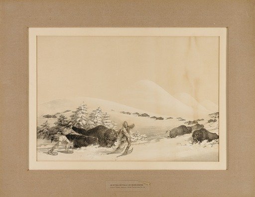 Hunting Buffalo on Snow--no. 15