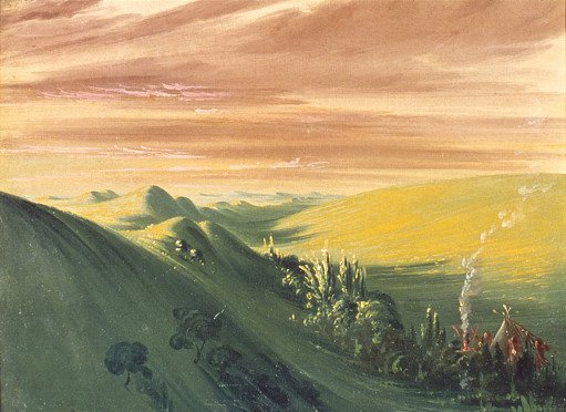 Indians Encamping at Sunset, Upper Missouri