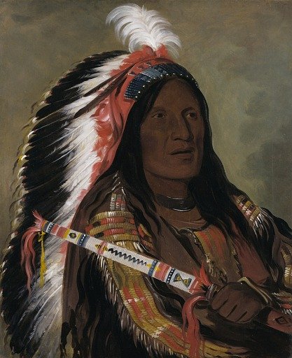 Táh-téck-a-da-háir, Steep Wind, a Brave of the Bad Arrow Points Band