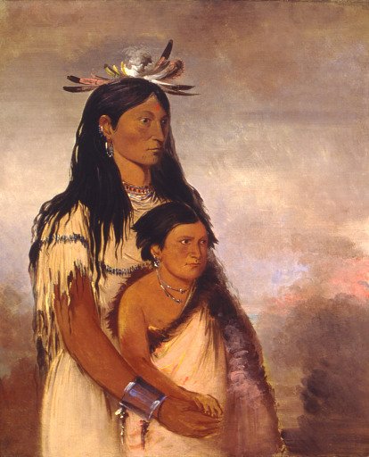 Túnk-aht-óh-ye, Thunderer, a Boy, and Wun-pán-to-mee, White Weasel, a Girl