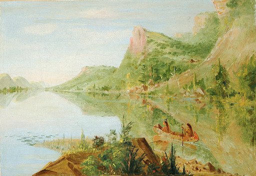 View on the Wisconsin River, Winnebago Shooting Ducks