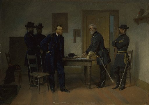 Lee Surrendering to Grant at Appomattox