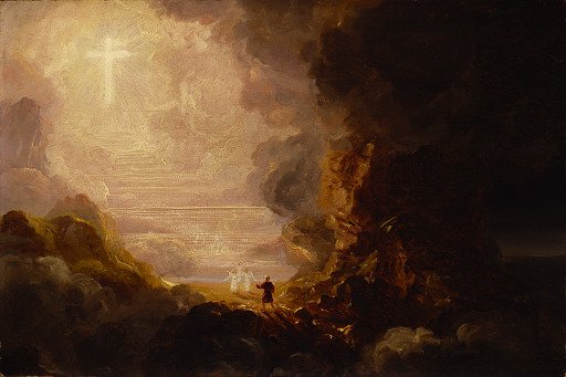 The Pilgrim of the Cross at the End of His Journey (study for series, The Cross and the World)