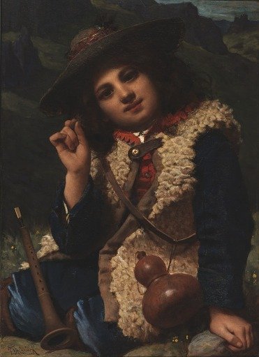 Italian Boy in Sheepskin Jacket