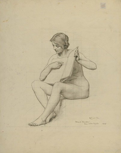 (Iowa State Capitol Rotunda) (Education, study for panel)