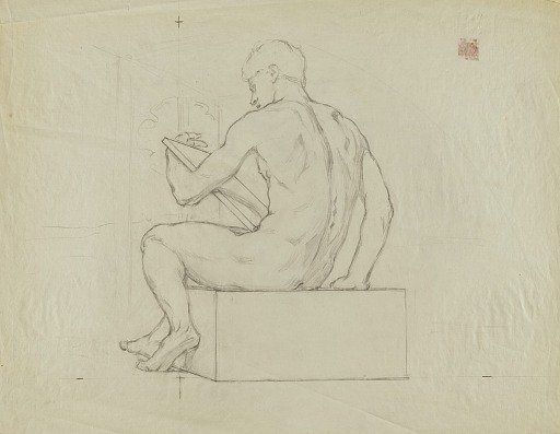 (Iowa State Capitol Rotunda) (Manufactures, study for panel)