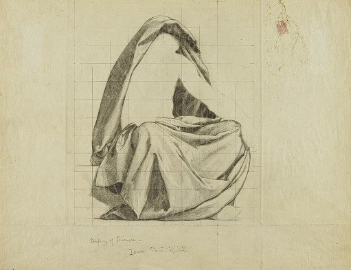 (Iowa State Capitol Rotunda) (Science, study for panel)