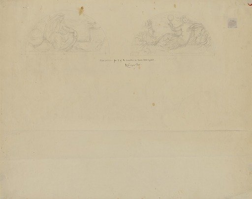 (Iowa State Capitol Rotunda) (study for Two Lunettes)
