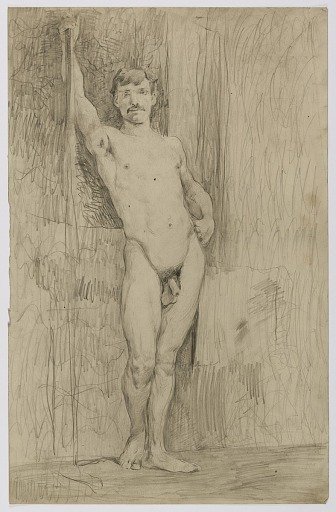 Untitled (Study of Standing Male Nude)