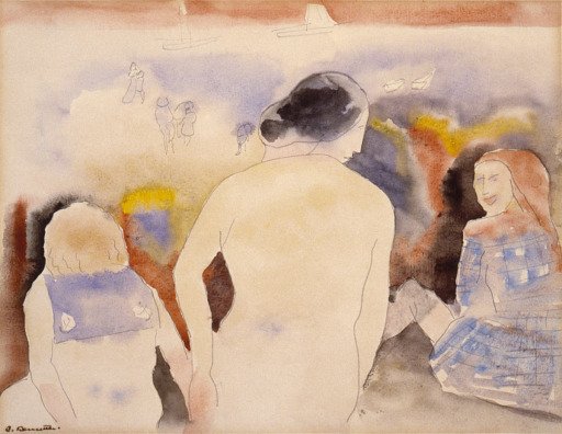 Untitled (Woman with Black Hair and Two Children)