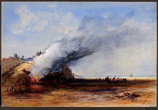 Burning of an Old Boat