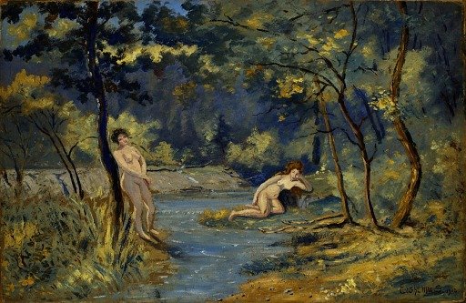 Standing and Reclining Nymphs