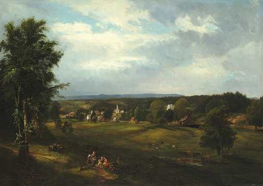 Village Scene near Albany, New York