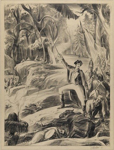 Washington at Braddock's Defeat