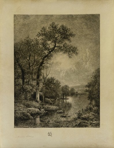 Landscape with Deer