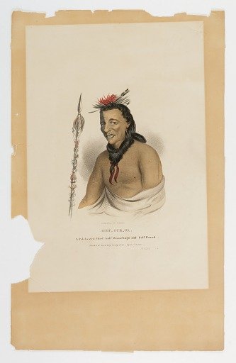 Tshu-gue-ga, a Celebrated Chief, Half Winnebago and Half French