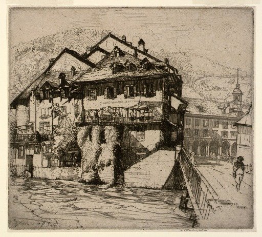 Houses on the Aare, Switzerland