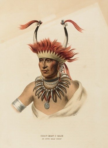 CHON-MON-I-CASE. AN OTTO HALF CHIEF, from History of the Indian Tribes of North America