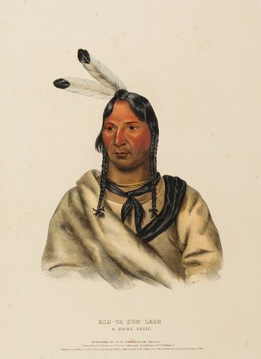 ESH-TA-HUM-LEAH. A SIOUX CHIEF, from History of the Indian Tribes of North America