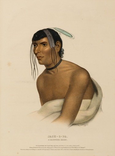 JACK-O-PA. A CHIPPEWA CHIEF., from History of the Indian Tribes of North America