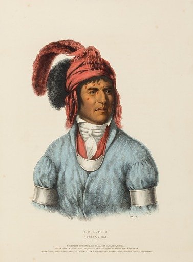 LEDAGIE. A CREEK CHIEF., from History of the Indian Tribes of North America