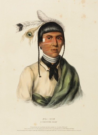 NO-TIN. A CHIPPEWA CHIEF., from History of the Indian Tribes of North America