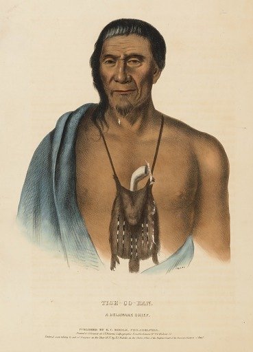 TISH-CO-HAN. A DELAWARE CHIEF., from History of the Indian Tribes of North America