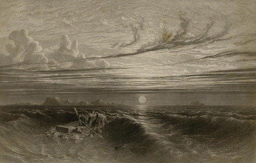 Sunset at Sea after a Storm