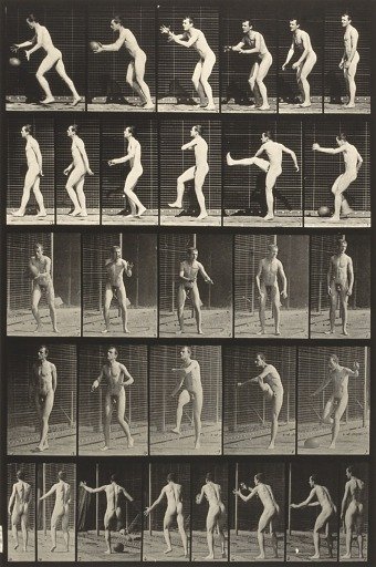 Animal Locomotion (plate 300) (Man Kicking a Ball)