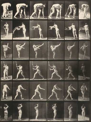 Animal Locomotion (plate 326) (Woman with Tennis Racquet, Throwing Water, etc.)