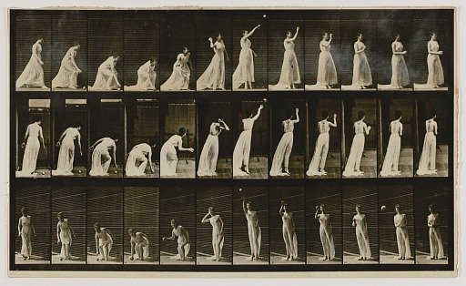 Woman Picking Up a Ball and Throwing It, from the book Animal Locomotion