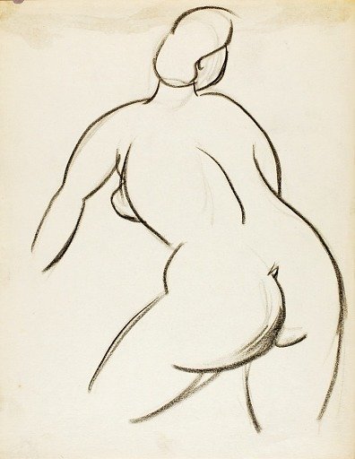 Female Nude, Back View