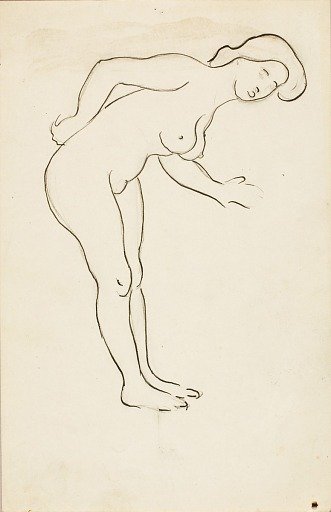 Female Nude Leaning Over