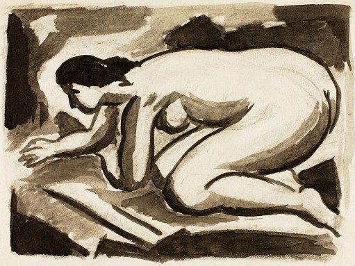 Female Nude on Hands and Knees