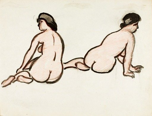 Group of Two Female Nudes