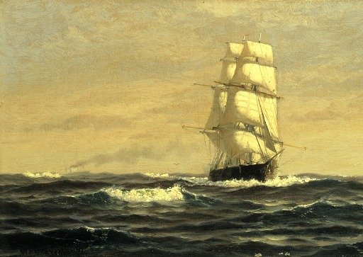 Sailing Ship--off Coast of Maine