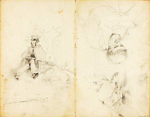 (Studies--Christ preaching, man with spear, etc.)