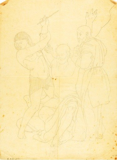 Moses, Aaron and Hur on Mount Horeb (clothed study)