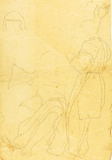 Moses, Aaron and Hur on Mount Horeb (drapery study)