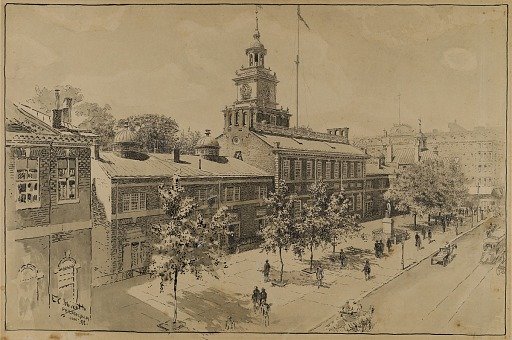 Philadelphia, Independence Hall, Chestnut Street