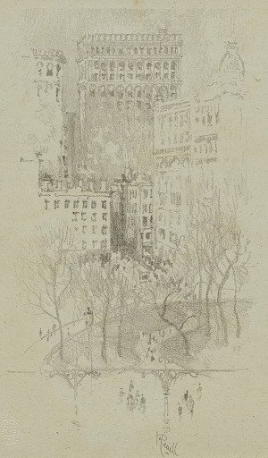 Union Square (from portfolio, Lithographs of New York in 1904)