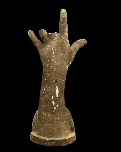 Cast of an Unidentified Child's Left Hand and Forearm (two middle fingers missing)